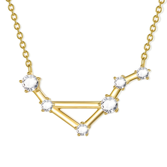 925 Sterling Silver Zodiac Jewelry Celestial Constellation Necklace - onlyone