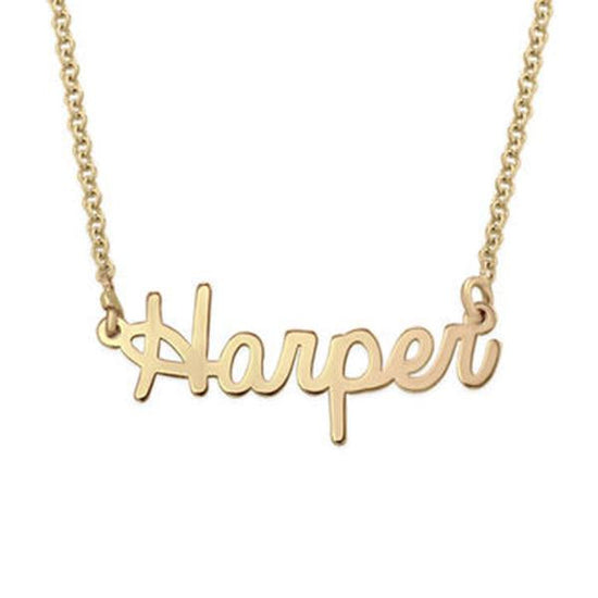 925 Sterling Silver Tiny Cursive Name Necklace Nameplate Necklace - onlyone