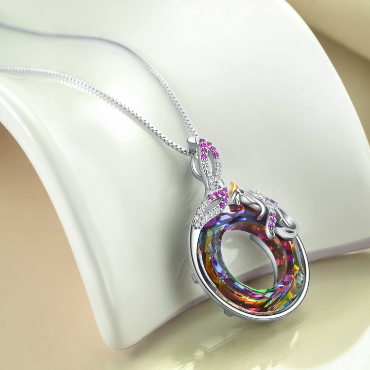 Nirvana of Phoenix with Swarovski Crystal Pendant Necklace Gift For Woman - onlyone