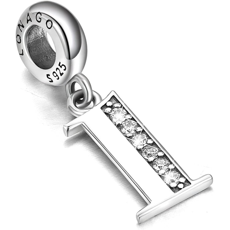 925 Sterling Silver Lucky Number 1-9 Charms Fit for Bracelet and Necklace
