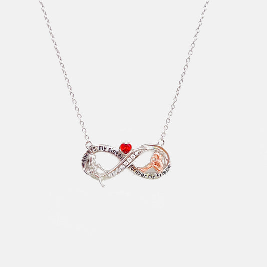 Collier Infinity Love Sister en zircon cubique