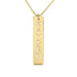 925 Sterling Silver Cut Out Engraved Vertical Bar Name Necklace Nameplate Necklace - onlyone