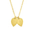 925 Sterling Silver Engraved Double Leaves Initial Necklace - onlyone