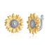 925 Sterling Silver Sunflower Earrings - onlyone