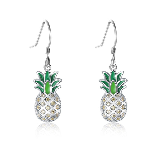 925 sterling silver pineapple fashion earrings - onlyone