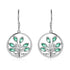925 Sterling Silver Tree Of Life Earrings With Crystal Leaves - onlyone