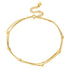 925 Sterling Silver Star Ball Double Chain Anklet - onlyone