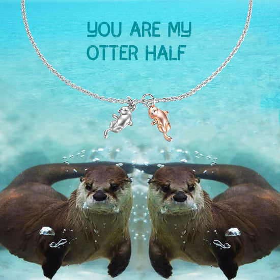 925 Sterling Silver Otter Bracelet Gift For Animal Lover - onlyone