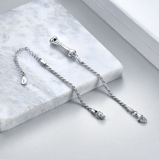 925 Sterling Silver Bone Cremation Bracelet for Ashes Bone Keepsake Bracelet Urn Bracelet - onlyone
