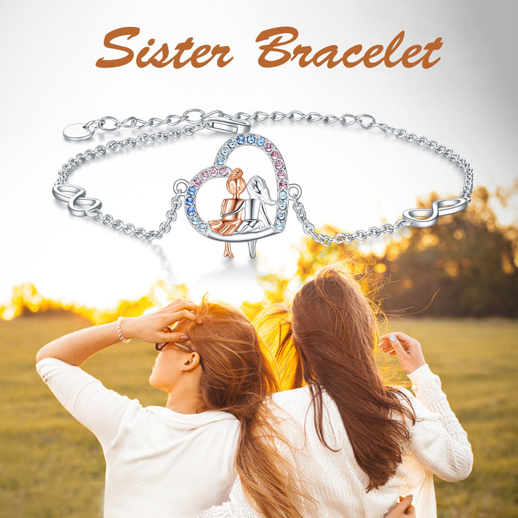 925 Sterling Silver BFF Bracelet With Crystal