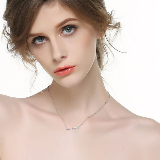 925 Sterling Silver Arrow Infinity Necklace - onlyone