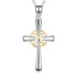 925 Sterling Silver Cross pendant Necklace With Lotus Cross Necklace For Women - onlyone