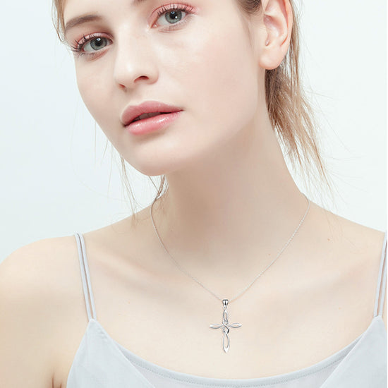 925 Sterling Silver Cross Necklace For Women Celtic Cross Infinity Necklace Gift For Her A Special Symbol Of Love And Friendship - onlyone