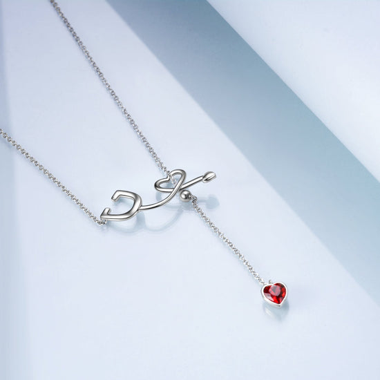 925 Sterling Silver Stethoscope Necklace Y Lariat Necklace for Nurse - onlyone