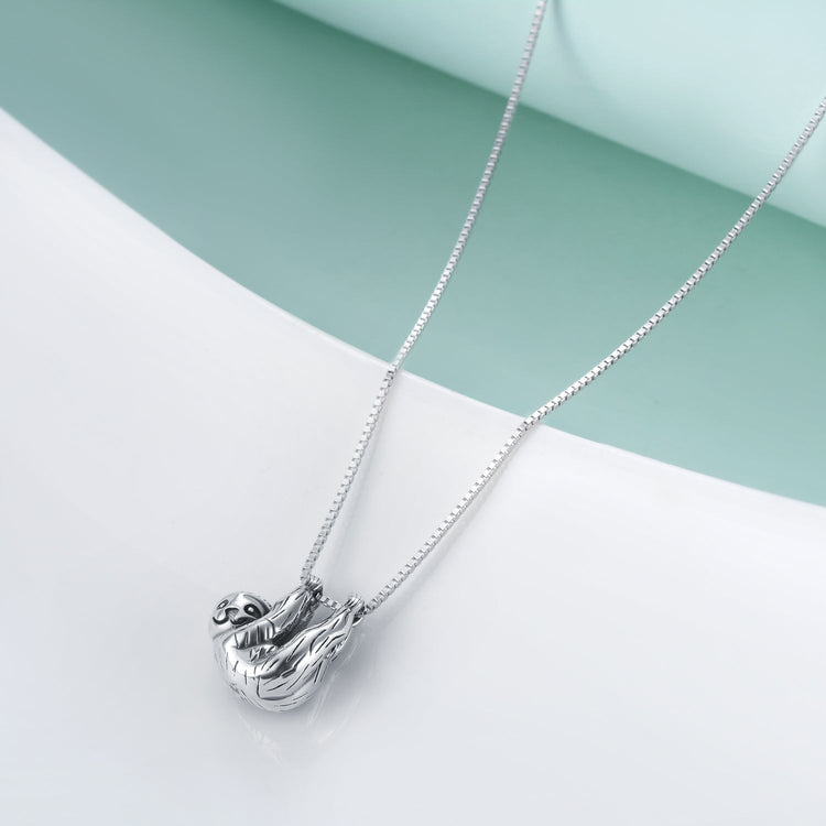 925 Sterling Silver Sloth Necklace - onlyone