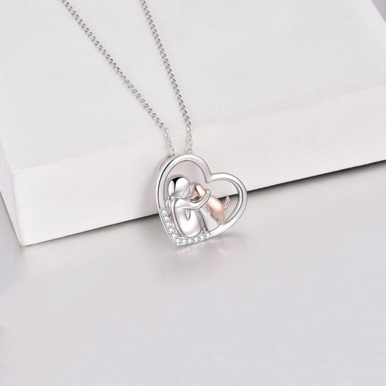 925 Sterling Silver Keepsake Dog Pendant Necklace Dog Lover Memorial Gifts for Women - onlyone