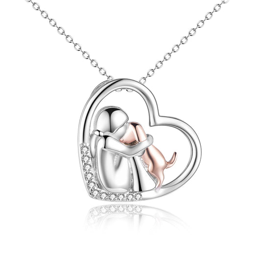 925 Sterling Silver Keepsake Dog Pendant Necklace Dog Lover Memorial Gifts for Women - onlyone