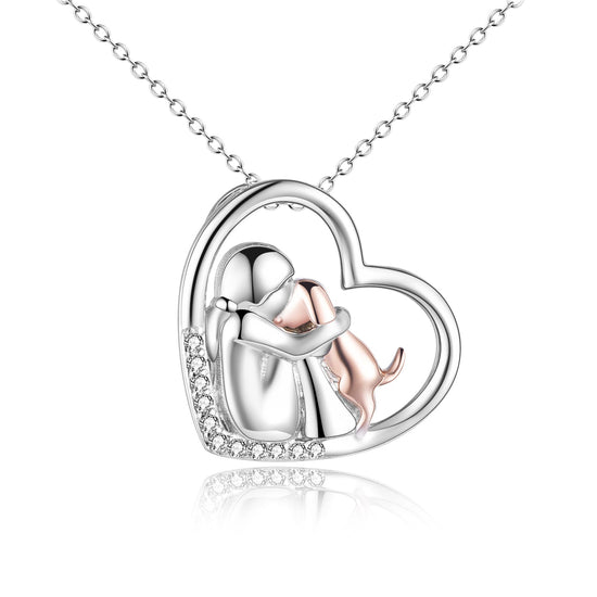 925 Sterling Silver Keepsake Dog Pendant Necklace Dog Lover Memorial Gifts for Women - onlyone