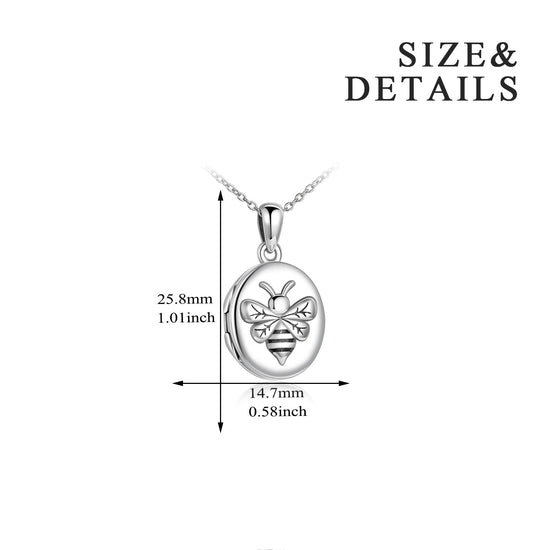 925 sterling silver bee-lieve photo necklaces - onlyone