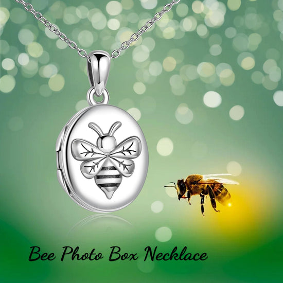 925 sterling silver bee-lieve photo necklaces - onlyone