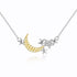 925 Sterling Silver Star Moon Pendant Necklace - onlyone