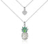 925 Sterling Silver Pineapple Necklace Layered Love Heart Pineapple Pendant Necklace Jewelry Gift for Women Teens Girls - onlyone