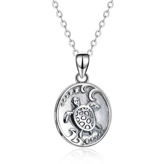 925 Sterling Silver Turtles Customizable Photo Necklaces - onlyone