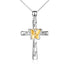 925 Sterling Silver Butterfly Cross Necklace, Gift For Her - onlyone