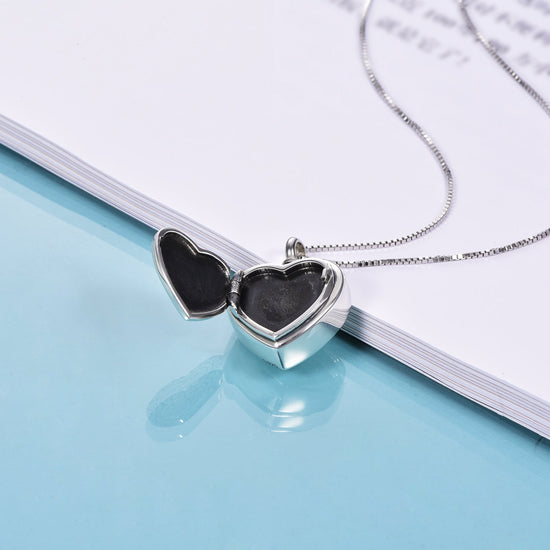 925 Sterling Silver Always in My Heart Urn Necklace for Ashes Custom Photo Keepsake Necklace Cremation Jewelry Gift for Women - onlyone