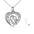 925 Sterling Silver Lovely Animal Heart Urn Necklace, Cremation Jewelry For Ashes - onlyone