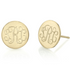 925 Sterling Silver Personalized Circle Monogram Stud Earrings - onlyone