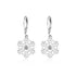 925 Sterling Silver Snowflake Pierced Dangle Earrings With Cubic Zirconia Christmas Gift - onlyone