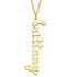 925 Sterling Silver Vertical Lowercase Script Name Necklace Nameplate Necklace - onlyone