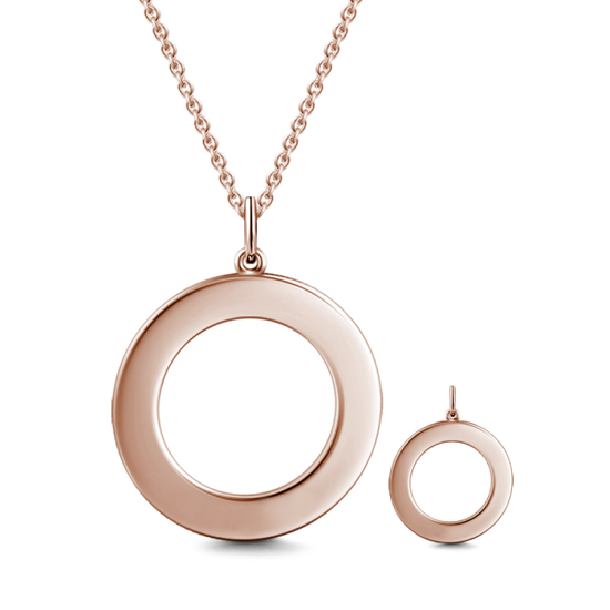 10K/14K Gold Personalized Engravable Disc Necklace Adjustable 16" - 20" White Gold/Yellow Gold/Rose Gold - onlyone