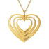 925 Sterling Silver Three Heart Engraved Name Necklace  Gift Nameplate Necklace - onlyone