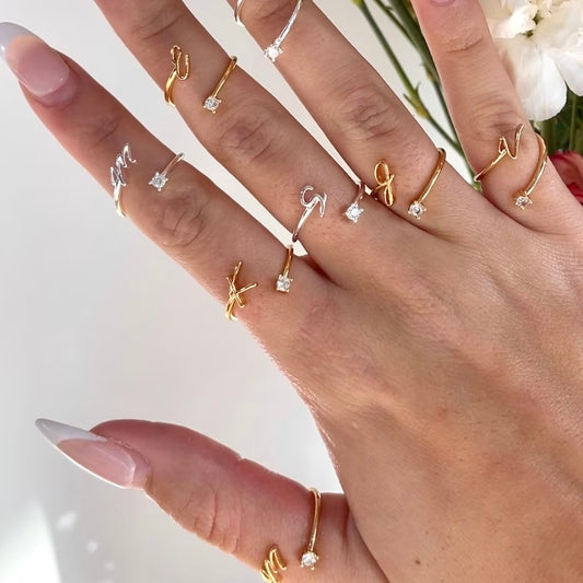 925 Sterling Silber Brautjungfer Geschenke Brautjungfer Vorschlag Trau zeugin Geschenk Initial Ring