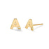 925 Sterling Silver Personalized Diamond Uppercase Letter Name Earrings Nameplate Earrings - onlyone