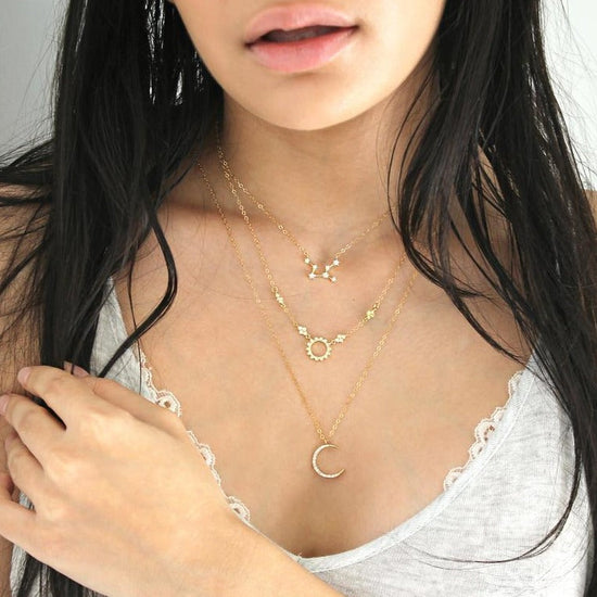 925 Sterling Silver Zodiac Jewelry Celestial Personalized Constellation Necklace - onlyone