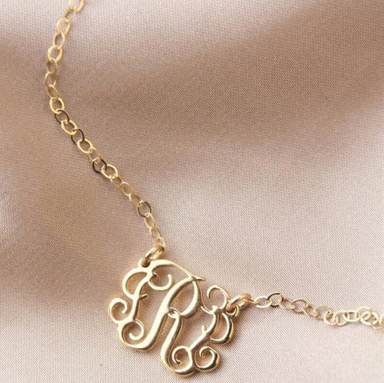 925 Sterling Silver Personalized Monogram Anklet Dainty Custom Initials Chain Anklet - onlyone