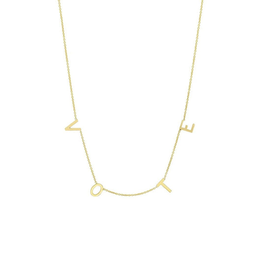 925 Sterling Silver A to Z Initial Choker Necklace