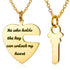 925 Sterling Silver The Key To My Heart Engraved Name Necklace He Who Hold The Key Can Unlock My Heart - onlyone